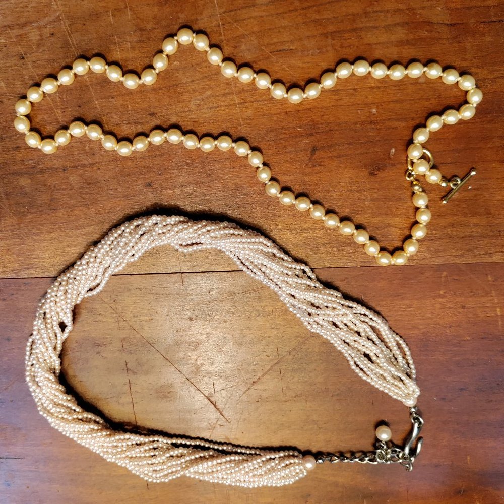 Two Talbots pearl necklaces